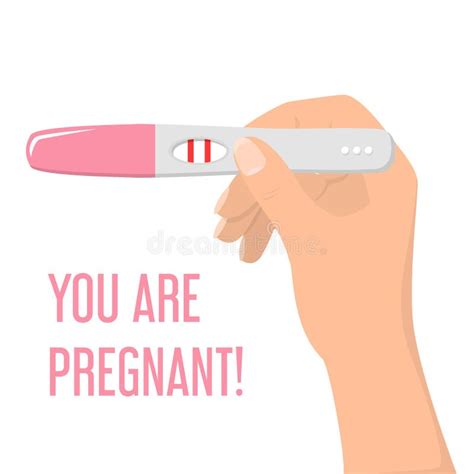 Holding Positive Pregnancy Test Stock Illustrations 444 Holding