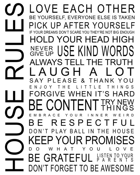 Explore our collection of motivational and. Free Printable | House Rules | Designerblogs.com | Family ...