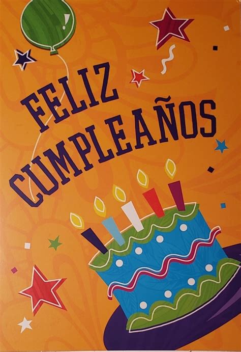 Feliz Cumpleaños Card Birthday Birthday Card In Spanish Greeting Cards And Invitations