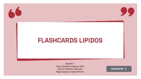 Flashcards Lipidos