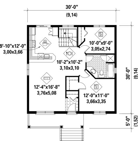 Country Style House Plan 2 Beds 1 Baths 900 Sqft Plan 25 4638