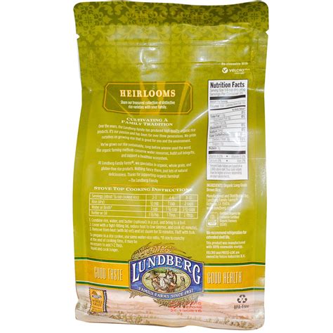 Lundberg Organic Brown Long Grain Rice 2 Lbs 907 G Iherb