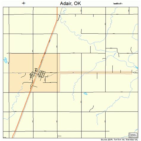 Adair Oklahoma Street Map 4000250