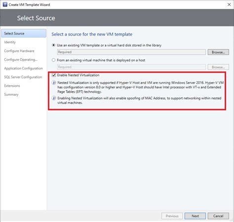 Enable Nested Virtualization In System Center Vmm Microsoft Learn