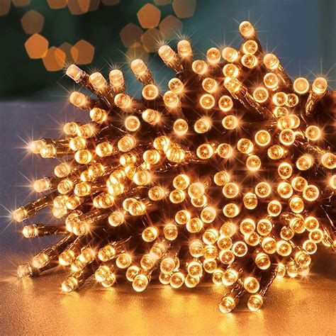 Buy 200 Led Gold Outdoor Supabright Christmas Lights Mains 8m Online