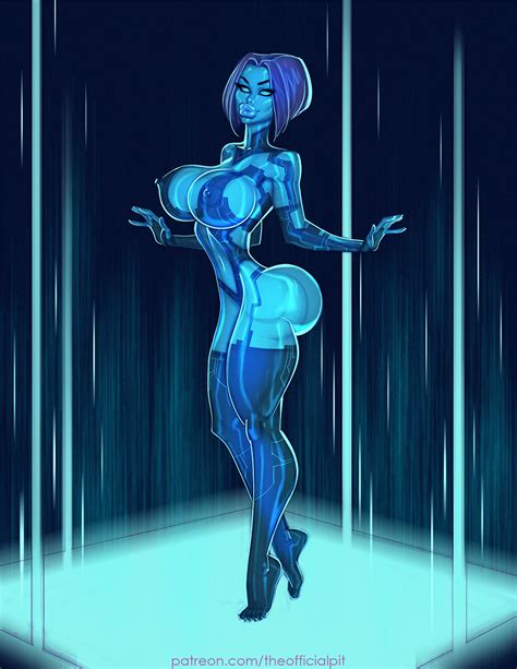 Rule 34 Bimbo Bimbofied Cortana Female Halo Game Halo Series Huge Ass Huge Breasts Navel