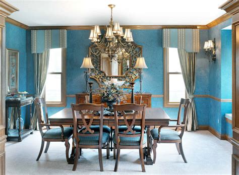 Dining Room Decor In A Classic Style And Shades Of Blue Dining Room