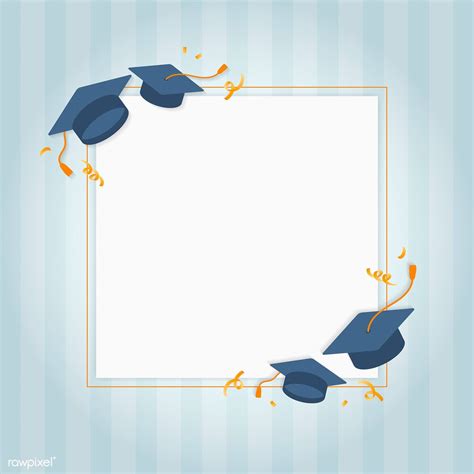 Graduation Background With Mortar Boards Vector Free Image By