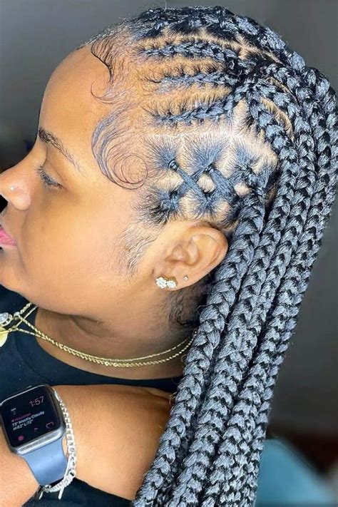 Creative And Gorgeous Criss Cross Knotless Braids Hairstyles In 2022