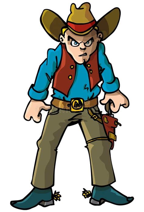 Cartoon Cowboy With A Gun Belt Stock Photo Image 19105770