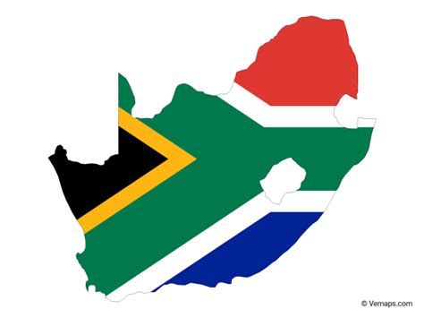 Flag Map of South Africa | Free Vector Maps | South africa map, Africa drawing, South africa flag