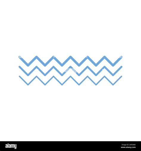 Waves Icon Isolated Vector Illustration Blue Waves Sign In Flat