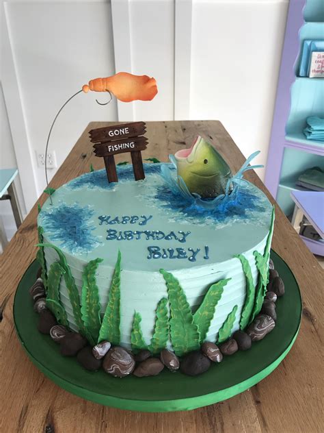 Fishing birthday cake fishing birthday cakes google search south fish cake birthday. "Gone Fishing" birthday cake! | Fish cake birthday
