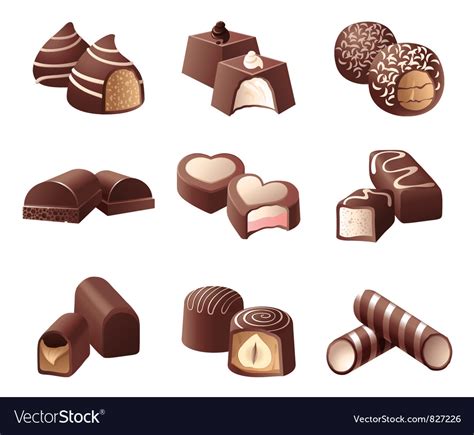Chocolate Candies Royalty Free Vector Image Vectorstock