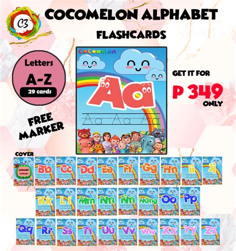 Laminated Flashcard Cocomelon Alphabet With Tracing Lazada Ph