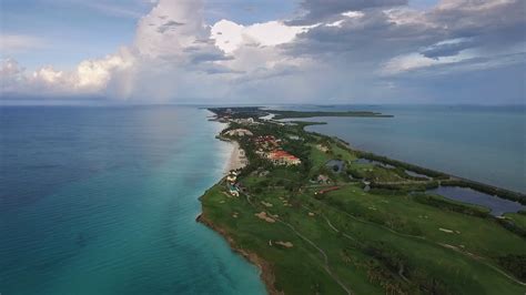 Aerial View Varadero Cuba Caribbean Sea Beaches From Sky Stock Video