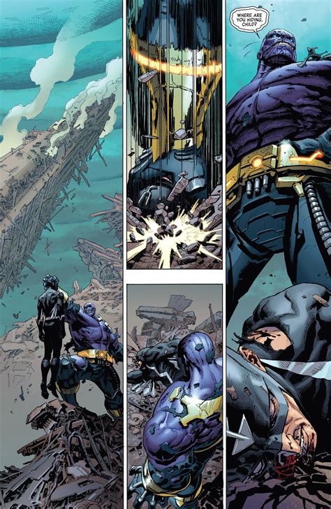 Thanos Trashes Black Bolt Disney Concept Art Marvel Comic Character