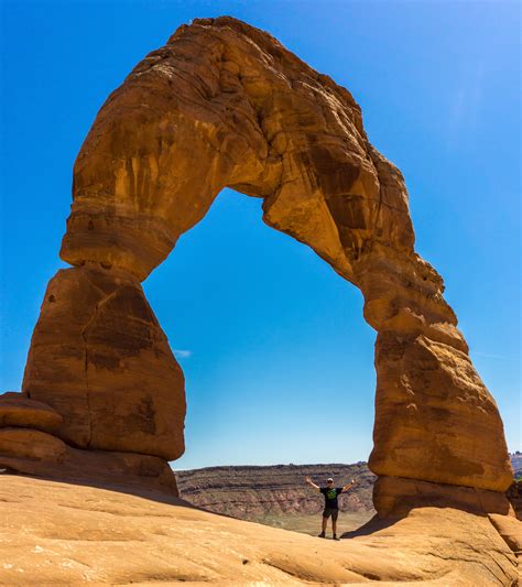 Hiking To Delicate Arch At Arches National Park In Utah