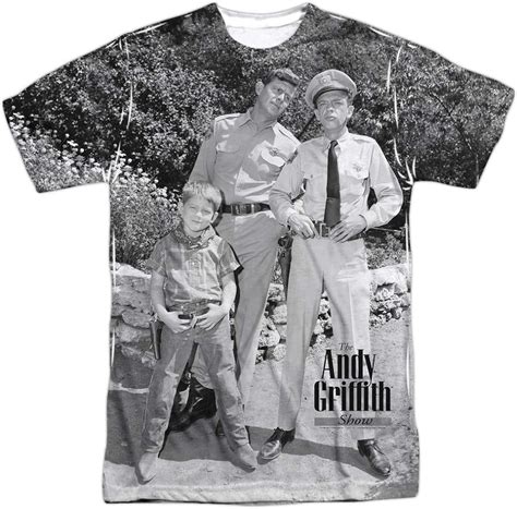 Andy Griffith Show Tv Show Andy Barney Opie Adult Front Back Print T Shirt Clothing