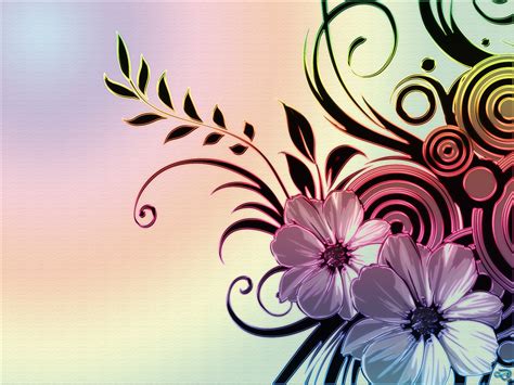 Wallpaper Illustration Flowers Graphic Design Pattern Pink Wavy
