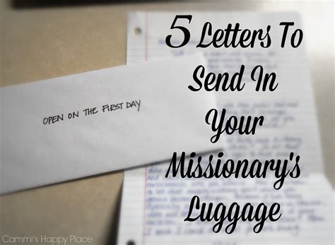 Letters To Send With Your Missionary