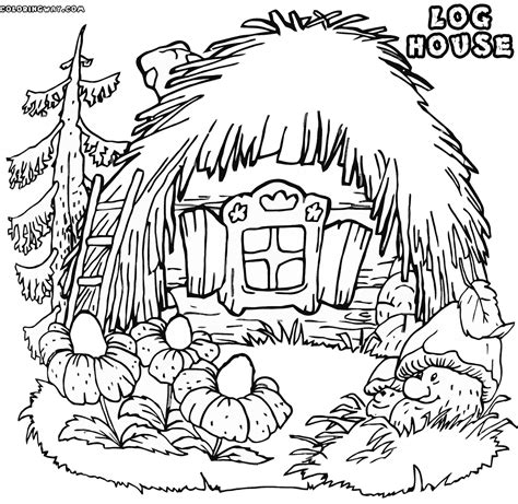 You could also print the image using. Log house coloring pages | Coloring pages to download and ...
