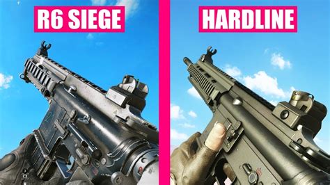 Rainbow Six Siege Vs Battlefield Hardline Weapons Comparison Youtube