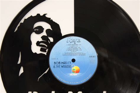 Bob Marley Vinyl Lp Record Laser Cut Wall Art Display Gold Record