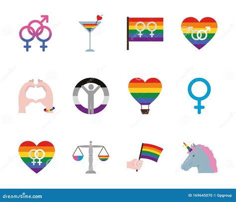 isolated lgtbi icon set vector design stock vector illustration of flag gays 169645070