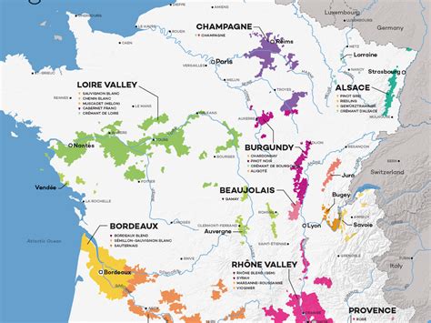 Wine Region Map Of France Emmy Norrie
