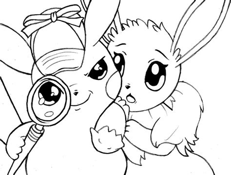 Coloring Page Pikachu Detective Pikachu And Eevee 6 Coloring Home