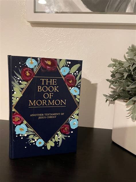 Painted Book Of Mormon Etsy Book Of Mormon Painted Books Mormon Art
