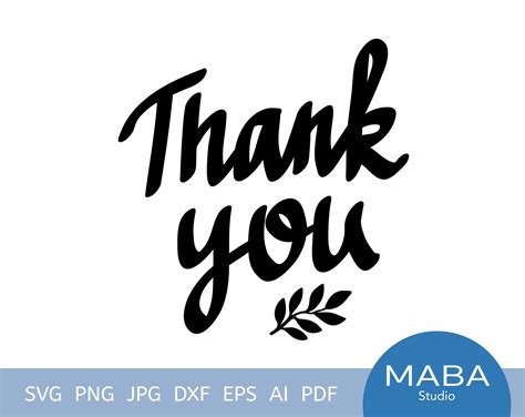 Thank You Svg Silhouette And Cricut Cut File Thank You Card Svg