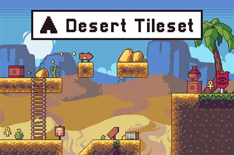 A downloadable asset pack download now name your own the free version of pro motion offers a lot of pixel art necessities: Desert Game Tileset Pixel Art by Free Game Assets (GUI ...