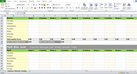 Blank Employee Timesheet Template Excel Tmp