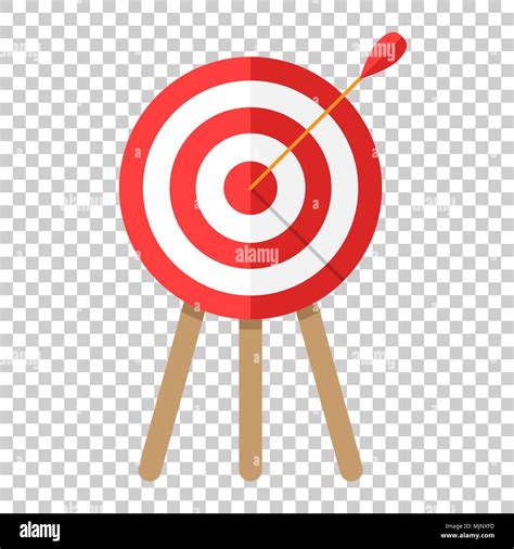 Target Aim Vector Icon In Flat Style Darts Game Illustration On