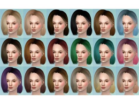 Sims 4 Hairs The Sims Resource Katheryn Hair 19 Set By Tsminh3
