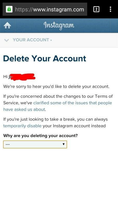 Delete instagram account in app. Why isn't Instagram deactivating my account? - Quora