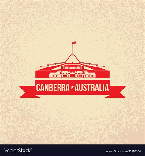 Parliament House The Symbol Of Canberra Australia Vector Image