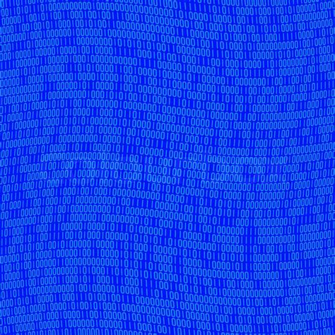 Blue Binary Code With Ones And Zeros That Tiles Seamlessly As A Pattern