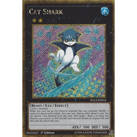 Yu Gi Oh Trading Card Game Yu Gi Oh Cat Shark Gold Secret Rare