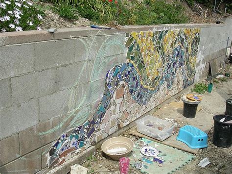 This cellular concrete consists of silica sand. DSCN2848 | Mosaic garden art, Mosaic garden, Mosaic murals