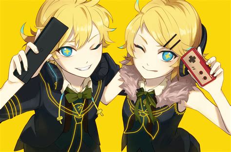 Kagamine Rin And Kagamine Len Vocaloid And More Drawn By Wanoka