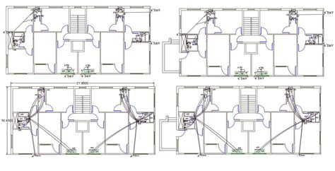 2 Bhk Apartment Plumbing Layout Plan Dwg File Cadbull