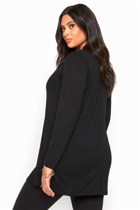 Black Long Sleeved Swing Top Yours Clothing