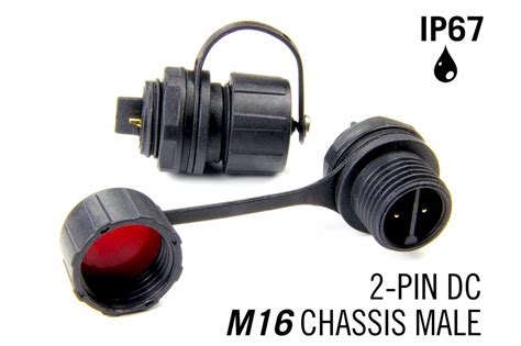 M16 2 Polige Ip67 Waterdichte Chassis Connector Male Dc Applampnl