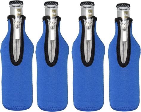 Beer Bottle Cooler 4 Pack Beer Bottle Cooler Sleeve Case Insulated
