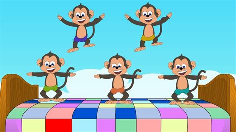 Five Little Monkeys Nursery Song Youtube