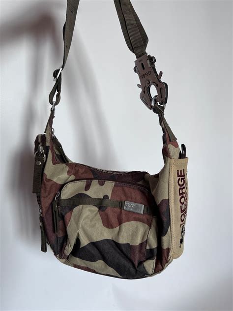 Y K Vintage George Gina Lucy Ggl Camouflage Small Bag Etsy