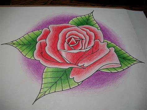 Dibujo De Rosa A Lapices De Color Arte Taringa